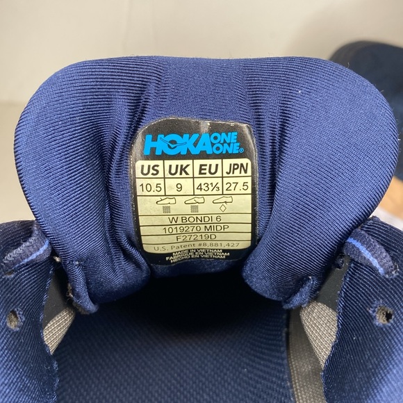 HOKA One One Bondi 6 Women’s Running Shoes Size 10.5 Blue/Dusty Pink - Picture 6 of 11